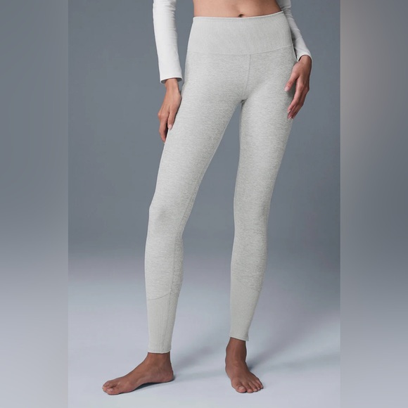 ALO Yoga Gray High Waist Lounge Legging - Picture 1 of 6